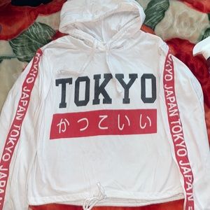 White & Red Tokyo Sweatshirt! Size Medium!